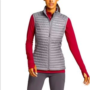 🆕 Eddie Bauer MicroTherm 2.0 Down Vest Jacket Women’s Size Medium Color Carbon
